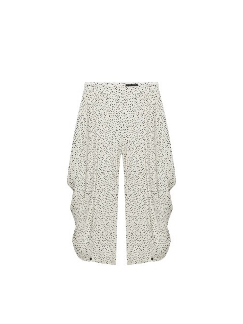 ZW Collection Zara Draped Printed Cream Wide-Leg Pants, S, NWT